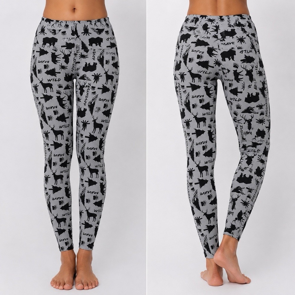 LuLaRoe Leggings NWT One Size OS Abstract Pattern Buttery Soft Pant Wild Brave